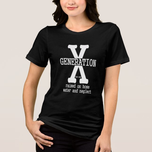 Avslappnad White Shirt med fet Generation X T Shirt (Framsida)