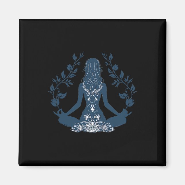 Avslappnad yogaställning  magnet (Framsidan)