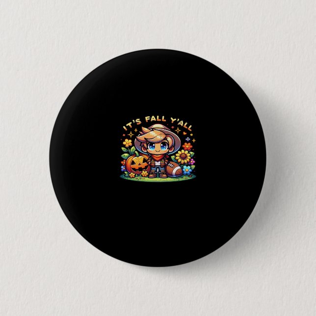 Avslappnaden Fall Y'all Graphic Kreativ Knapp (Framsida)