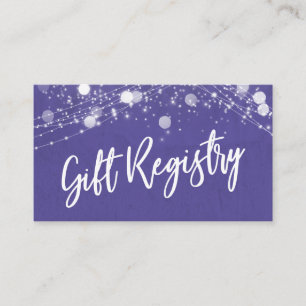 Avslappnaden Grunge Ljus Script Lila Gift-register Tilläggskort