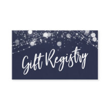 Avslappnaden Grunge Ljus Script Navy Gift Registry