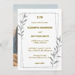 avslappnaden täcker över fotoromantiskt bröllop inbjudningar