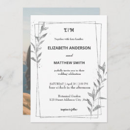 avslappnaden täcker över fotoromantiskt bröllop inbjudningar