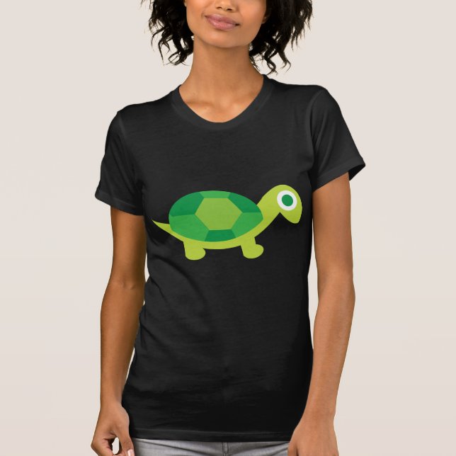 Avslappnaden Turtle (Grönt) för kvinnor Tee Shirt (Framsida)