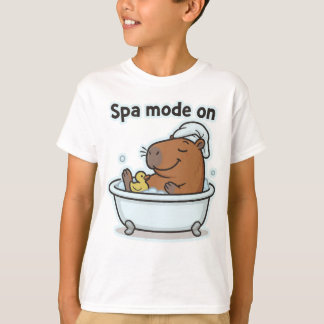 Avslappnande Capybara Meme Tecknad Film T Shirt