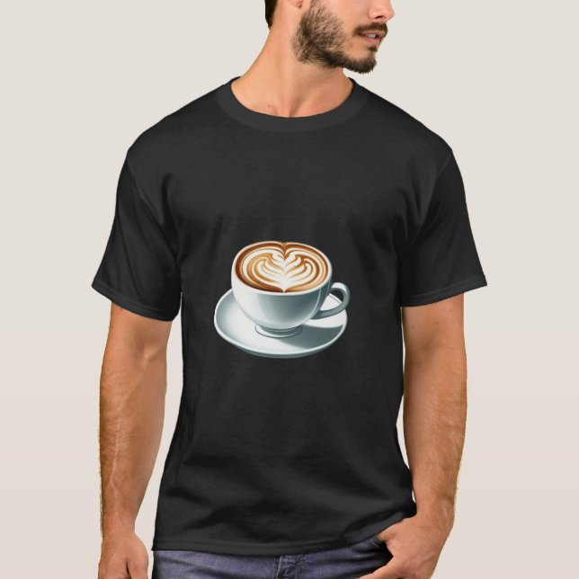 Avslappnande Färsk Cappuccino T Shirt (Framsida)