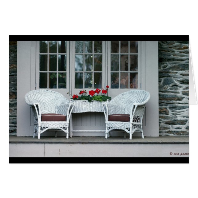 Avslappnande farstubro hälsningskort (Framsidan Horizontal)