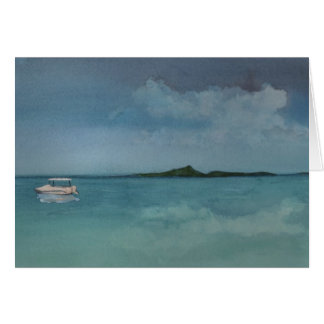 Avslappnande fartygplats hälsningskort