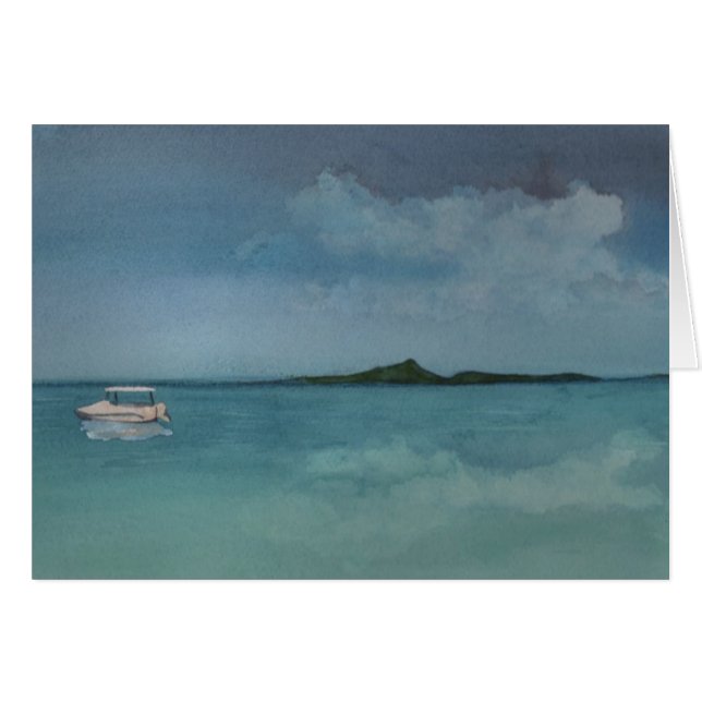 Avslappnande fartygplats hälsningskort (Framsidan Horizontal)