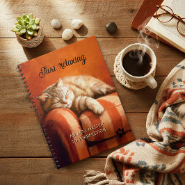 Avslappnande Ginger Katt Anteckningsbok
