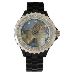 Avslappnande katt armbandsur