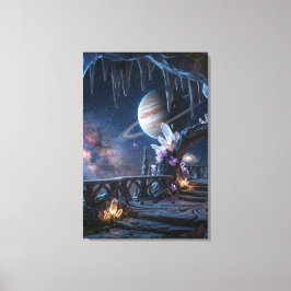 Avslappnande Planet Rymdduk Canvastryck