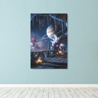 Avslappnande Planet Rymdduk Canvastryck