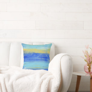 Avslappnande strand Aqua Turquoise Marin Kudde