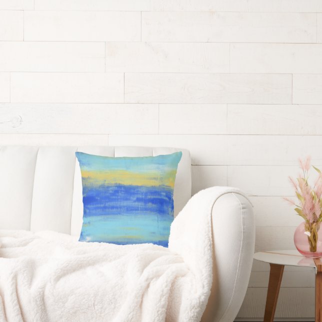 Avslappnande strand Aqua Turquoise Marin  Kudde (Soffa)