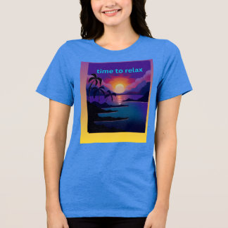 Avslappnande strand palmer Kvinnor T T-shirt