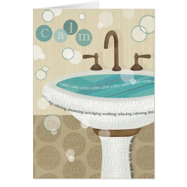 Avslappnande vatten hälsningskort (Framsidan)