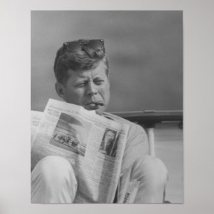 Avslappnande yttersida för JFK Poster