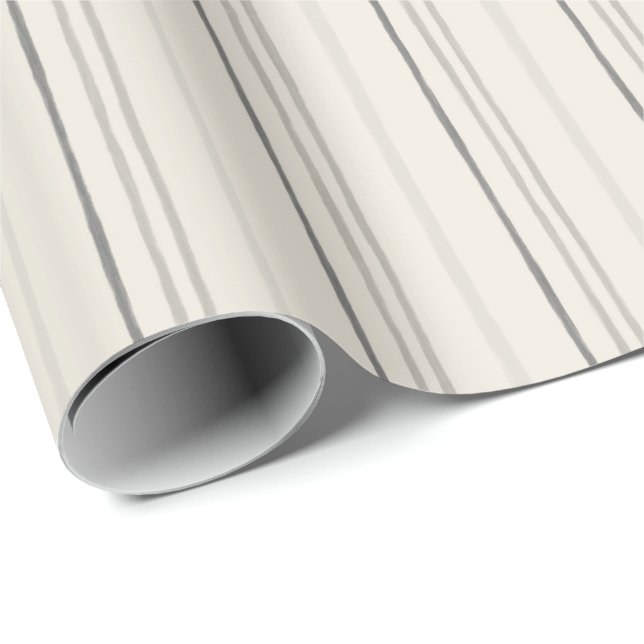 Avslappnat neutralt målat randmönster presentpapper (Rullad Hörn)
