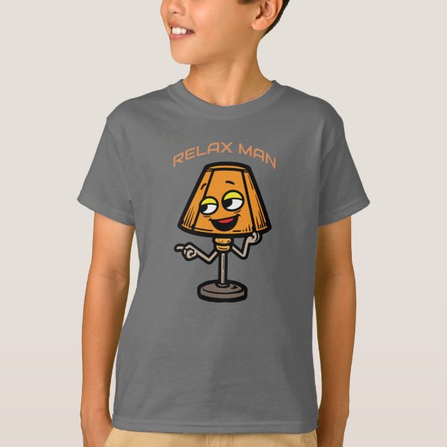 Avslappningslampa Cartoon T Shirt (Framsida)