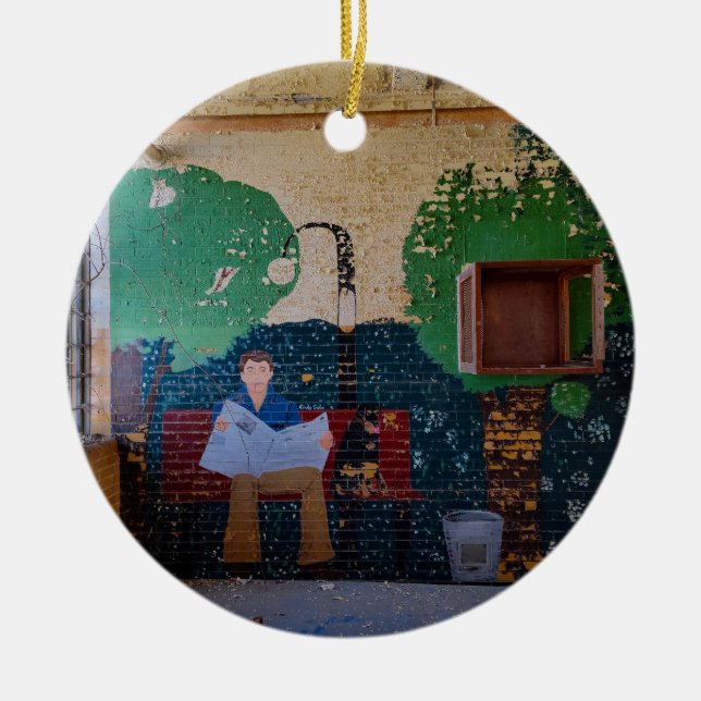 Avslappningsrum  julgransprydnad keramik (Framsidan)