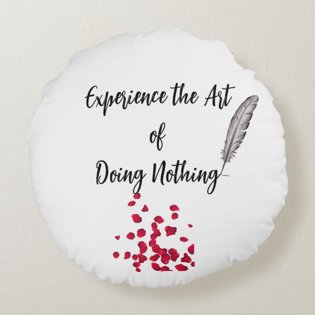 Avslappningstid runda Dekorativ kudde (Baksidan)