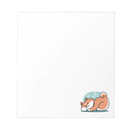 Avslaxade Shiba Inu Art: Bara ett Shiba Ljuger låg Anteckningsblock