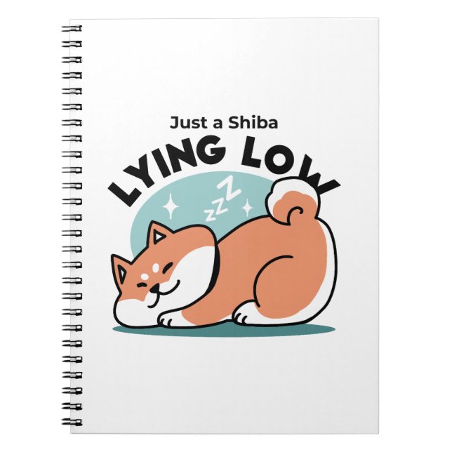 Avslaxade Shiba Inu Art: Bara ett Shiba Ljuger låg Anteckningsbok (Framsidan)