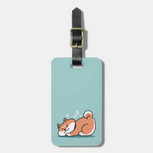 Avslaxade Shiba Inu Art: Bara ett Shiba Ljuger låg Bagagebricka
