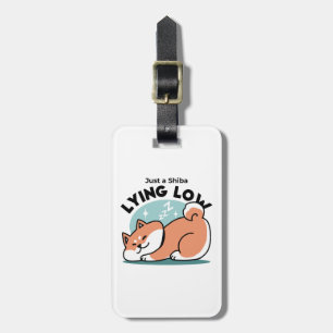 Avslaxade Shiba Inu Art: Bara ett Shiba Ljuger låg Bagagebricka