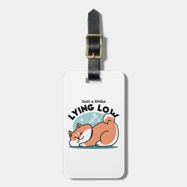 Avslaxade Shiba Inu Art: Bara ett Shiba Ljuger låg Bagagebricka (Vertikal Framsida)