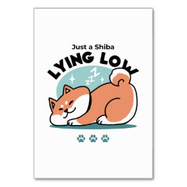 Avslaxade Shiba Inu Art: Bara ett Shiba Ljuger låg Bordsnummer