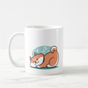 Avslaxade Shiba Inu Art: Bara ett Shiba Ljuger låg Kaffemugg