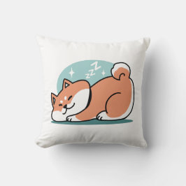Avslaxade Shiba Inu Art: Bara ett Shiba Ljuger låg Kudde