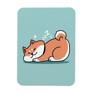 Avslaxade Shiba Inu Art: Bara ett Shiba Ljuger låg Magnet