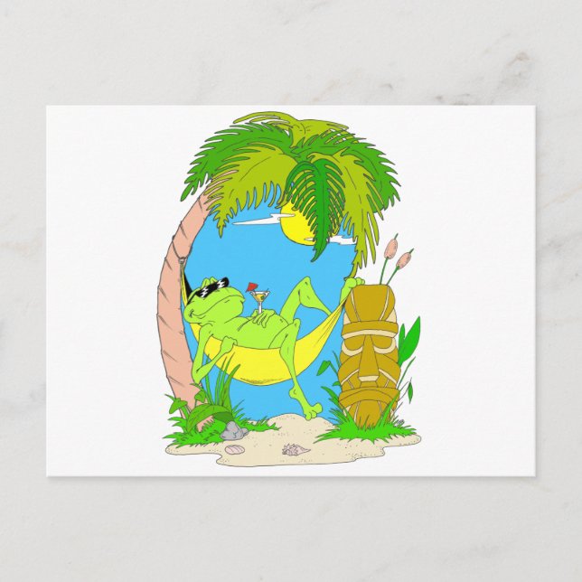 Avslaxande grog vykort (Framsida)