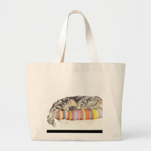 Avslaxat kattbag jumbo tygkasse