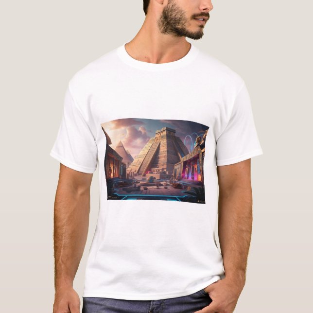 🌟 avslöja de egyptiska pyramidernas mystier t shirt (Framsida)