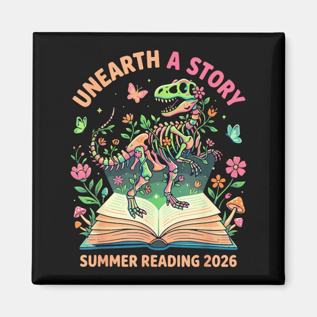 Avslöja en berättelse sommarbiblioteksläsning 2026 magnet (Framsidan)