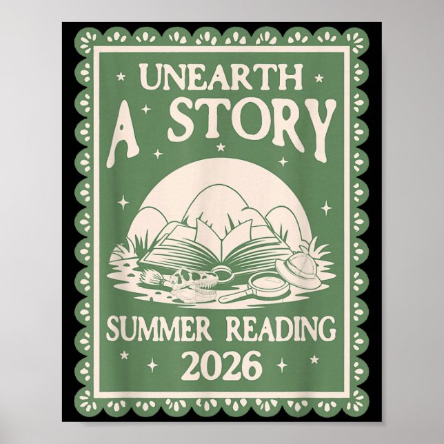 Avslöja en berättelse sommarläsning 2026 poster (Framsidan)