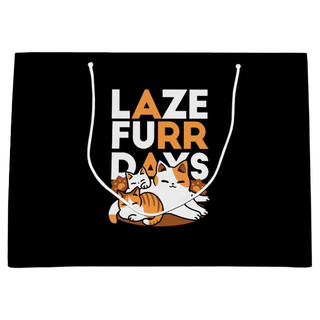 Avslöjande kattkonst - "Laze Furr Days" för kattlo (Framsidan)