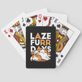 Avslöjande kattkonst - "Laze Furr Days" för kattlo Casinokort