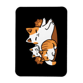 Avslöjande kattkonst - "Laze Furr Days" för kattlo Magnet