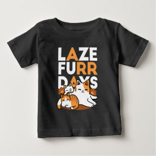 Avslöjande kattkonst - "Laze Furr Days" för kattlo T Shirt