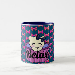 Avslöjande Kattunge i Söt Rosa Tea Kopp