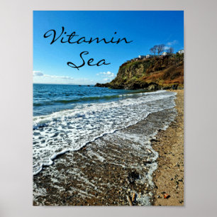 Avslöjande strandviber i Kinghorn, Fife, Skottland Poster