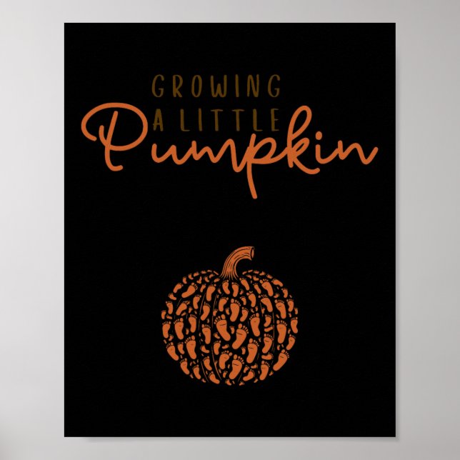 Avslöjar en liten pumpa graviditet Halloween Poster (Framsidan)