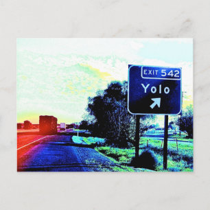 Avsluta 542 Yolo California Vykort