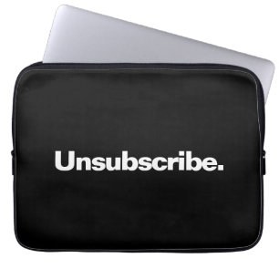 Avsluta abonnemanget på en ord vit textminimalism laptop fodral