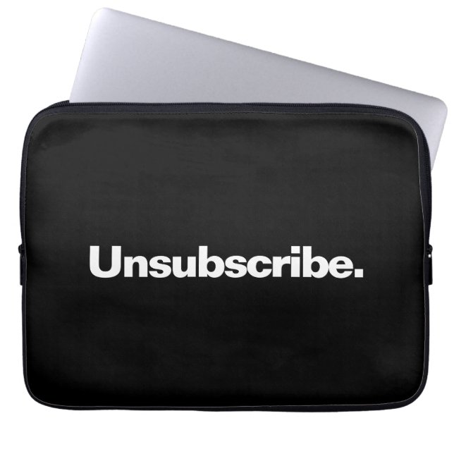 Avsluta abonnemanget på en ord vit textminimalism  laptop fodral (Framsidan)